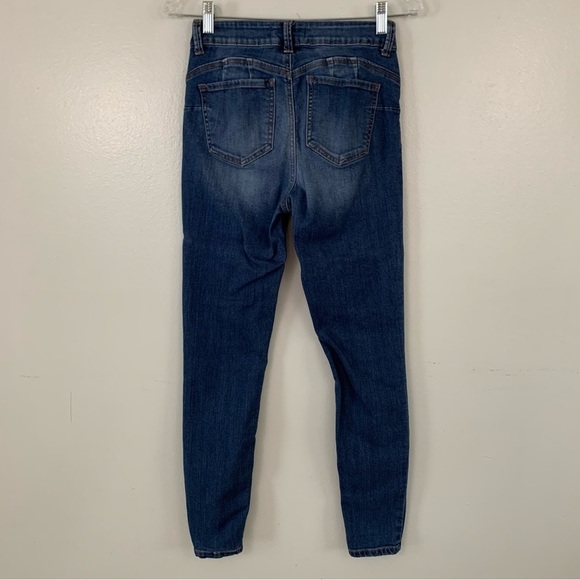 ENJEAN Dark Wash High Waist Skinny Jeans Size 5 Juniors - Picture 4 of 6